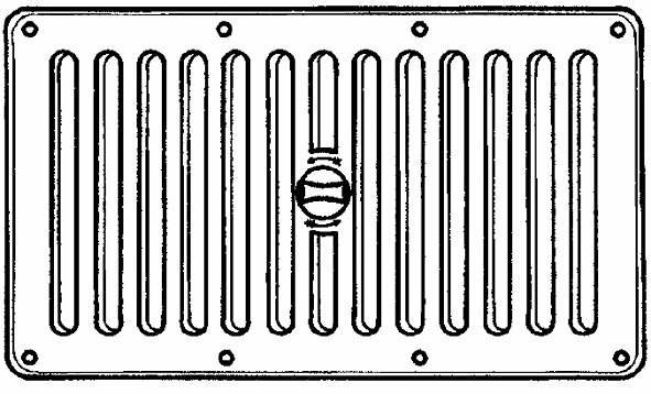 385 x 220 x 11 mm
Počet větracích otvorů 13
Délka větracích otvorů  = 165 mm
di = 3 mm pro šrouby 8 x